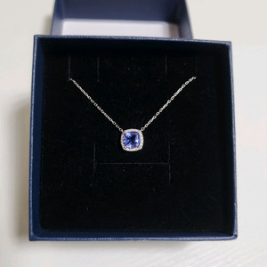 탄자나이트 1.42ct 천연 다이아 14k 목걸이