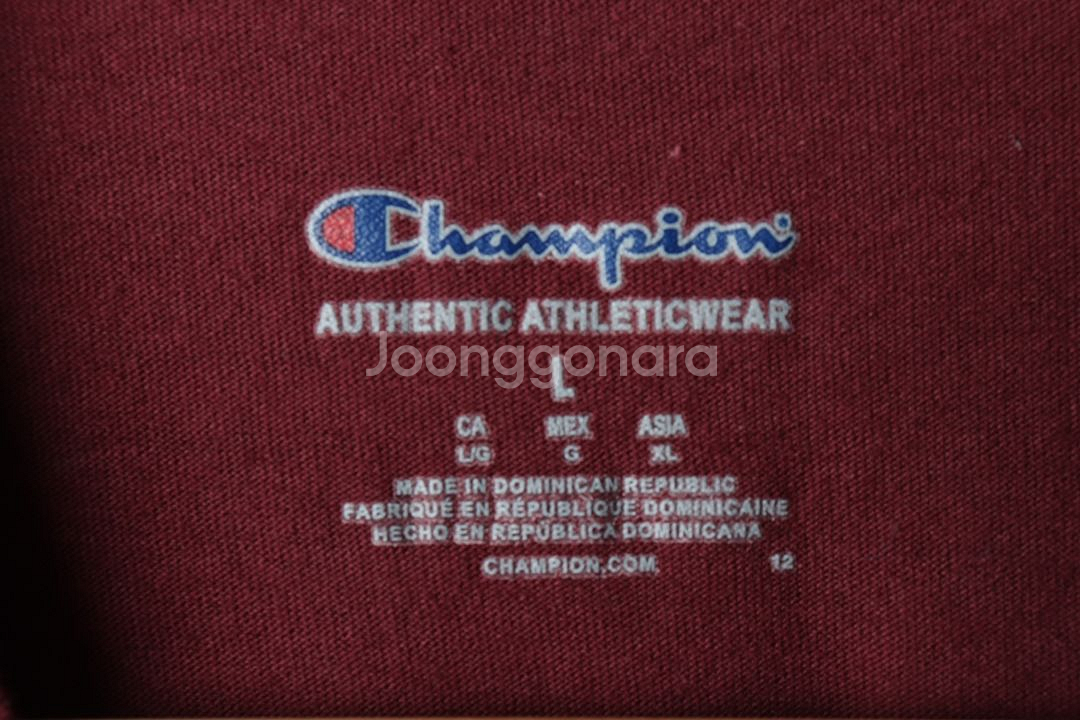 (L-XL) 챔피온 반팔 티셔츠 버건디 기본--5