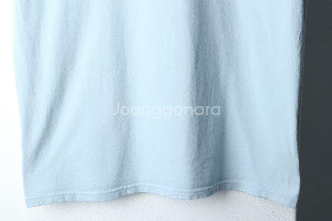 (XL) 커버낫 반팔 티셔츠 연블루 로고--3
