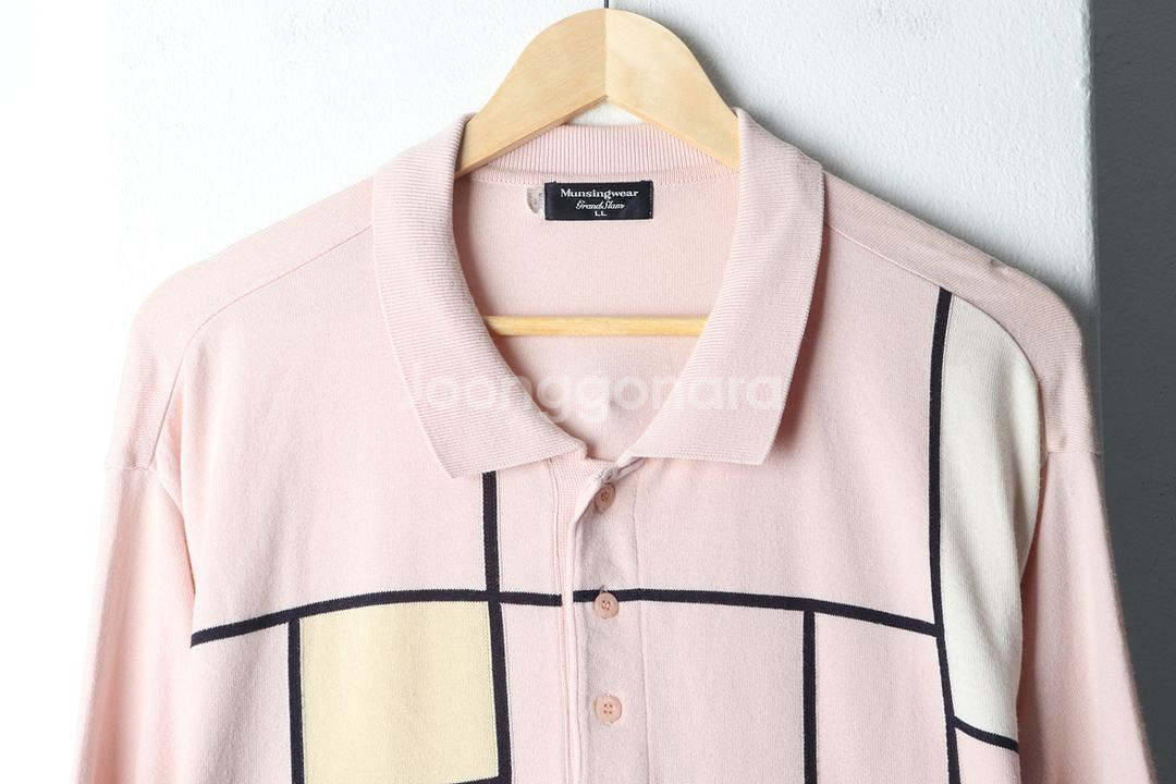 (XL) 먼싱웨어 반팔 카라 티셔츠 몬드리안 니트--2