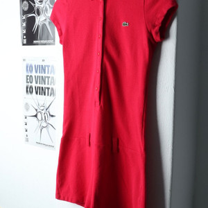 W(M) 라코스테 반팔 카라 티셔츠 핑크 바디슈트