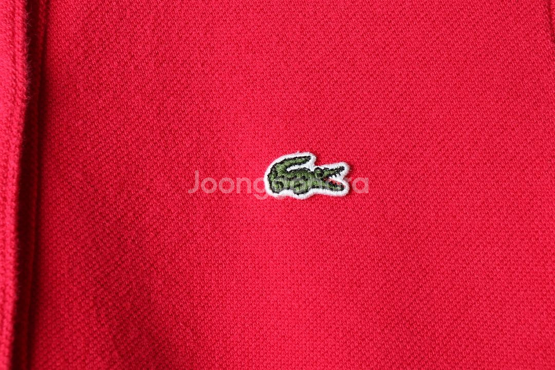 W(M) 라코스테 반팔 카라 티셔츠 핑크 바디슈트--4