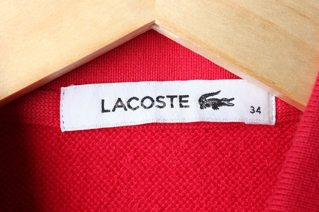 W(M) 라코스테 반팔 카라 티셔츠 핑크 바디슈트--6