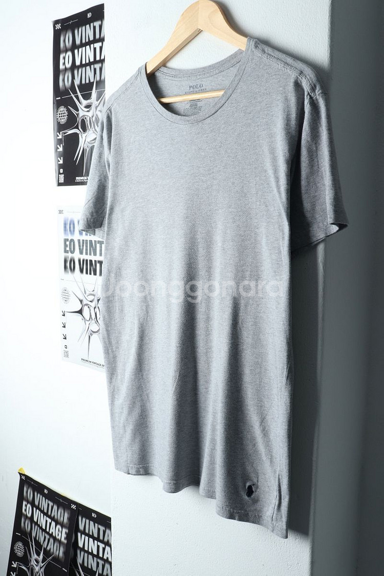 (L-XL) 폴로 랄프로렌 반팔 티셔츠 그레이 포니--0