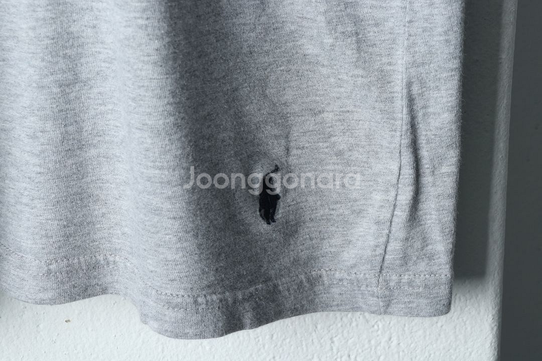 (L-XL) 폴로 랄프로렌 반팔 티셔츠 그레이 포니--4