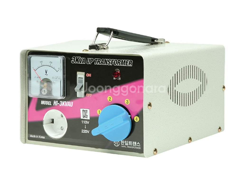 변압기 트랜스 3kva, 한일트랜스 승압기(미국용)--0