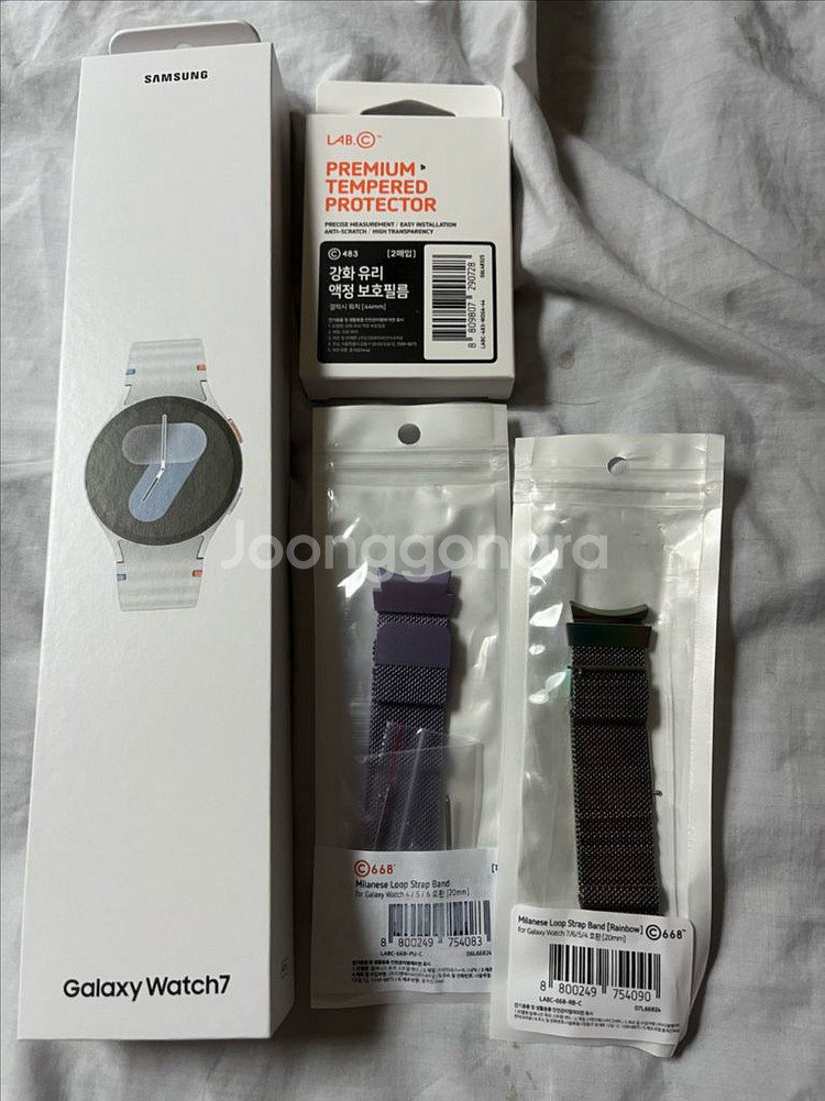 갤럭시 워치7 44mm 미개봉 신품(보호필름,스트랩)--0