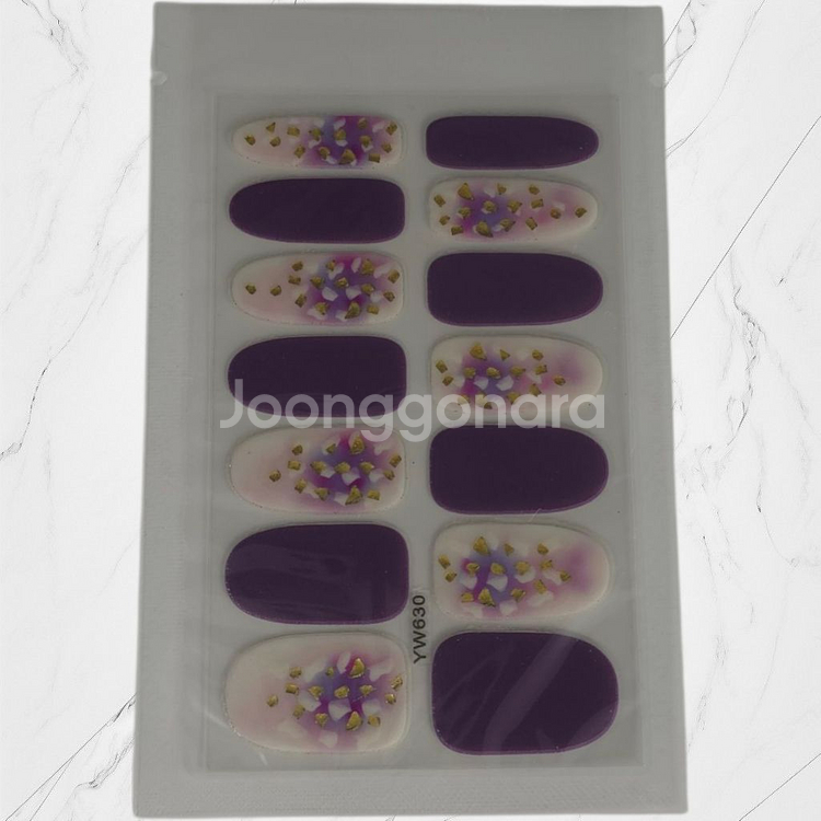 [새상품] 프리미엄 자주 보라빛 네일스티커 네일재료--3