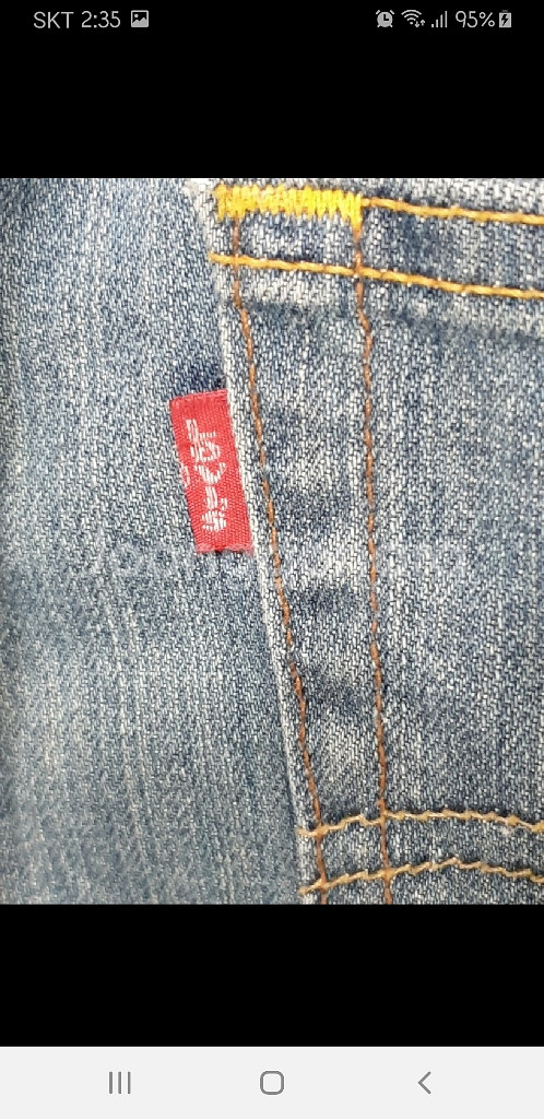 (34) 리바이스 청바지 중청워싱 레드탭 일자--5