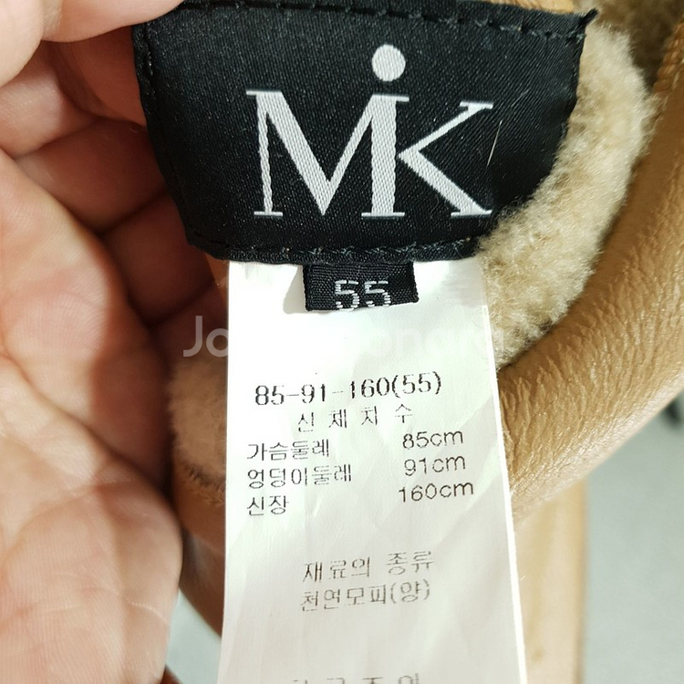 MIK 여성 천연 양모피 리버시블 무스탕 후드 코트 5--7