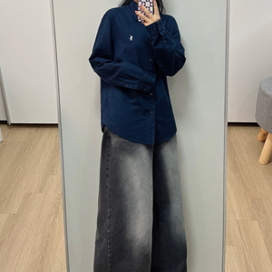 폴로 랄프로렌 자수포니 린넨 네이비 셔츠 남방