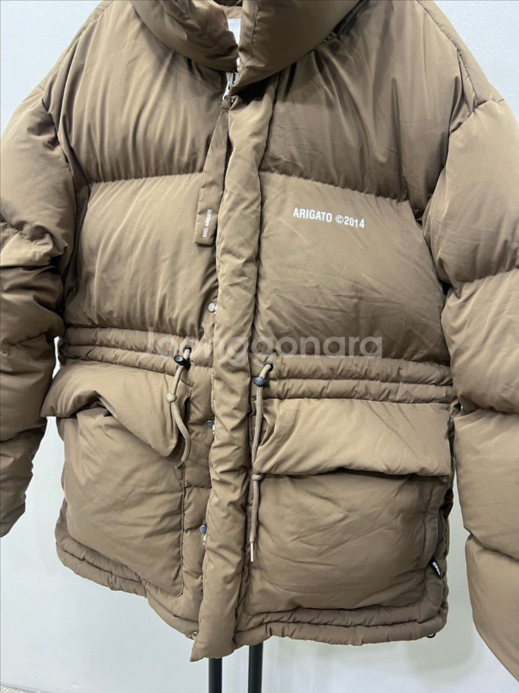 정품) 악셀아리가토 오버핏 푸퍼 패딩 브라운 S--2