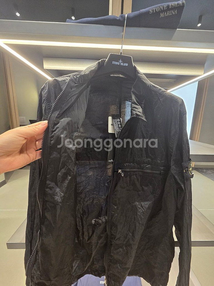 스톤아일랜드 나일론메탈 오버셔츠 XL 블랙--8