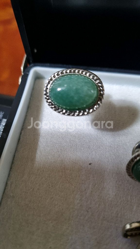 부모유품천연비취넥타이커프스핀세트--4