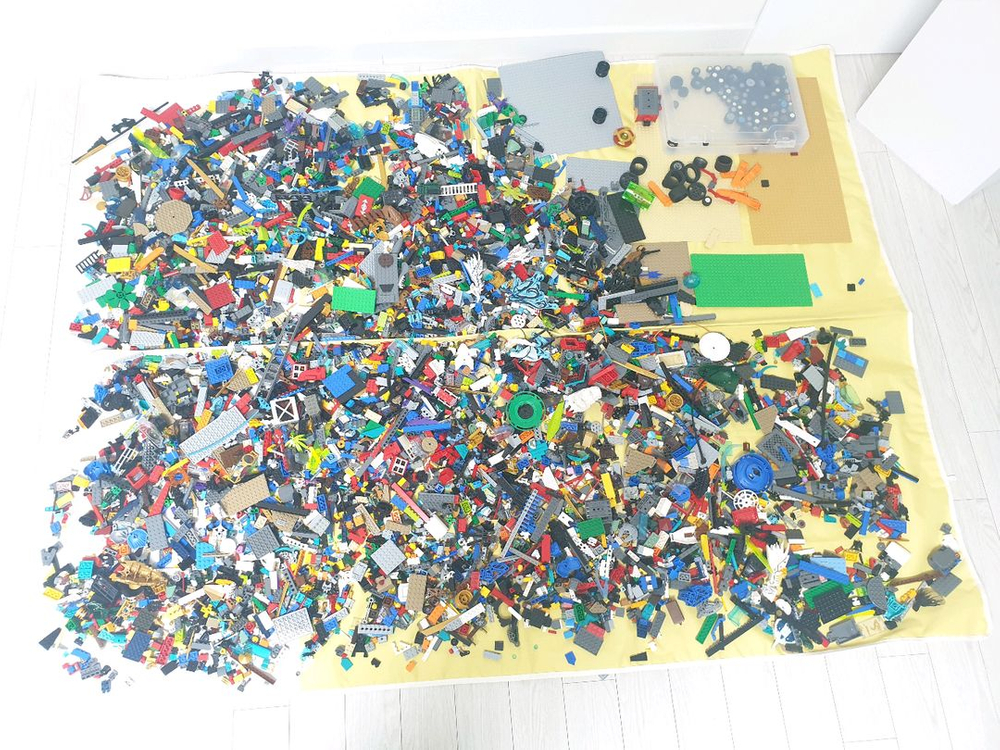 레고벌크 60리터 박스 가득 ,조립설명서 일괄 택포--1