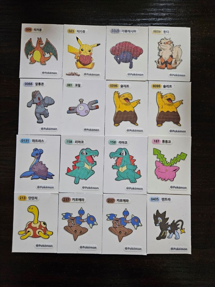 포켓몬빵 띠부씰 일괄 3(개별구매 가능) 이미지