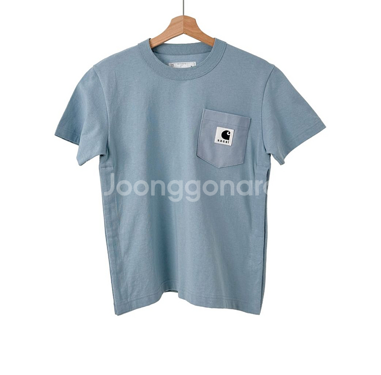 0] 칼하트 사카이 여성 사이드 반팔 티셔츠 라이트블루--0