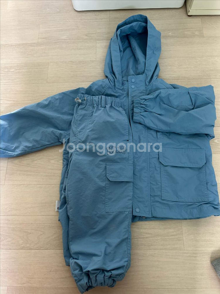 히로 윈드브레이커 스카이블루+블랭크 하프 카라집업--0