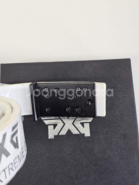 PXG 골프 벨트 화이트--2