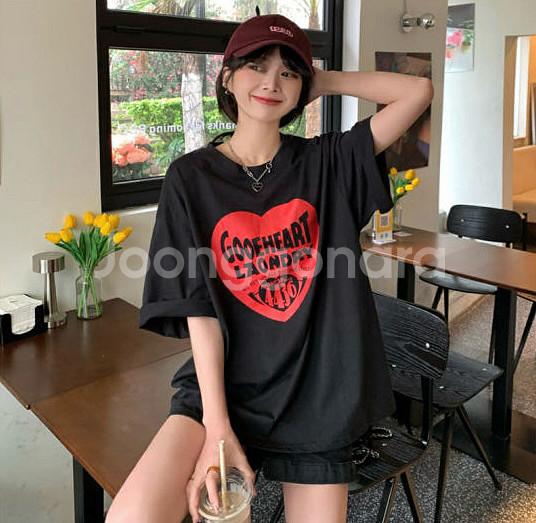 굿하트 반팔티 (새상품,s-m사이즈)--0