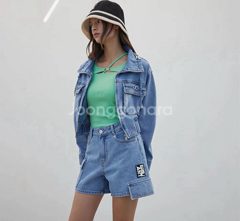 EGOIST 데님 자켓 & 반바지 셋트 (새상품)--5