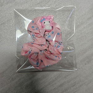 마이멜로디 캐릭터 핑크색 곱창머리끈(새상품)