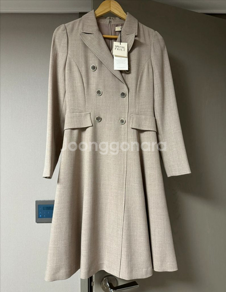 KL 더블 버튼 코트 원피스 (새상품)--0