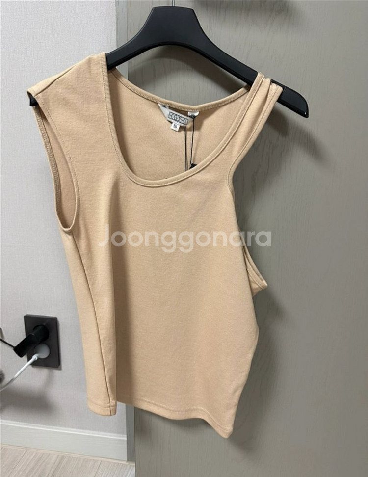 EGOIST 언발란스 슬림 민소매 티셔츠 새상품--0