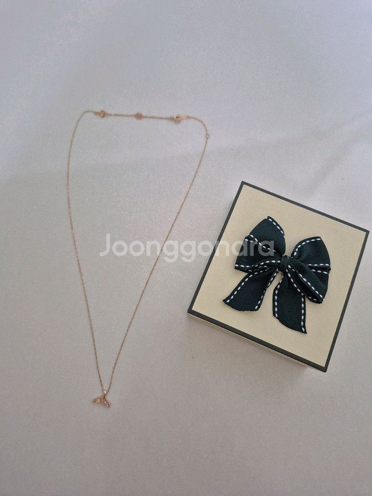 로이드 고래 꼬리 14k 목걸이--0