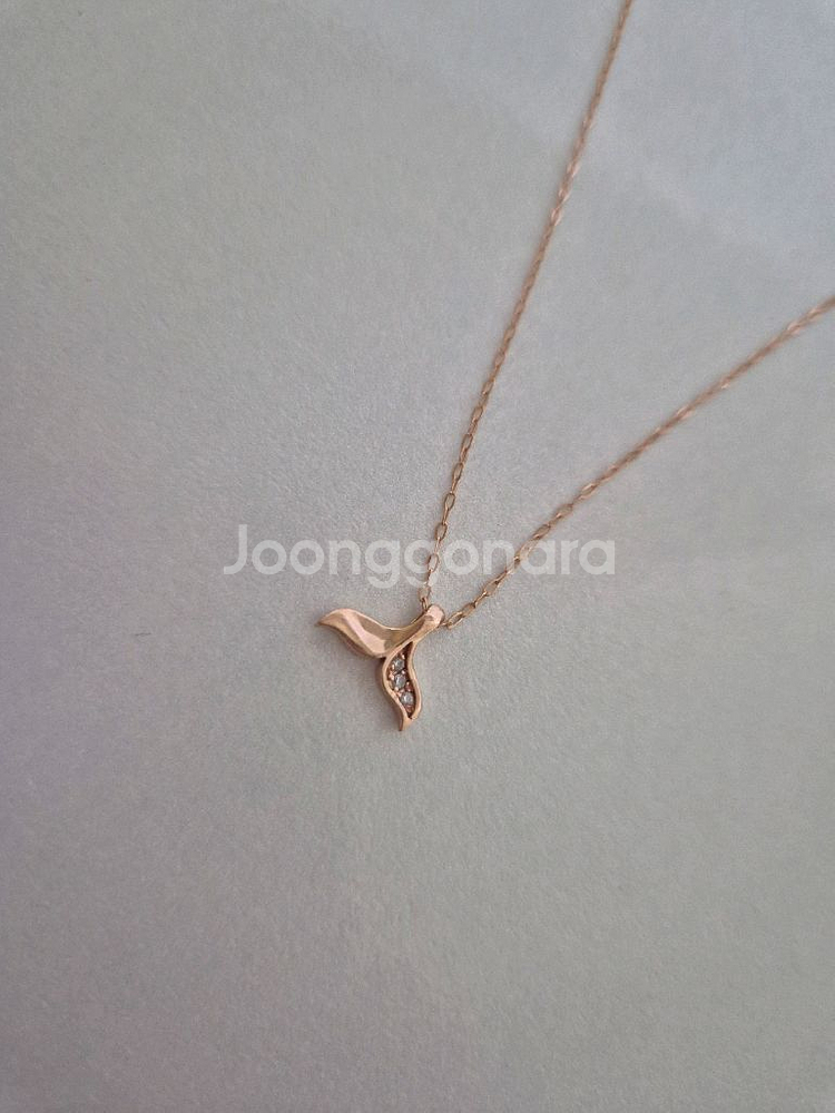 로이드 고래 꼬리 14k 목걸이--1