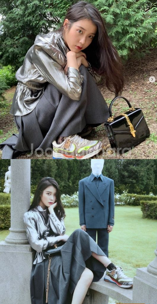 아이유 신발 구찌 스타일 울트라페이스 스니커즈 더티슈즈--3