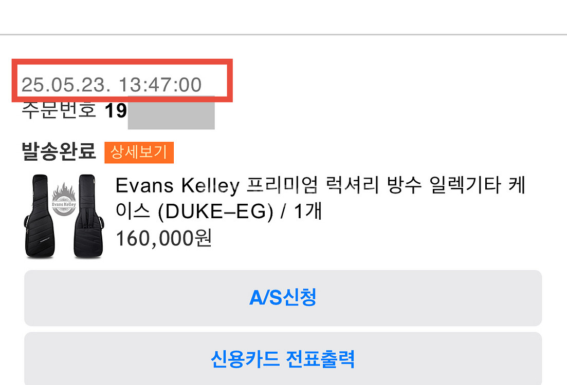 신품급) Evans Kelley duke 일렉기타케이스--1