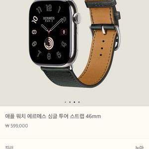 애플워치 에르메스 싱글투어 스트랩 46mm(누아)