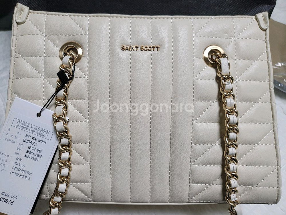 세인트스코트 코린 퀄팅 체인백 크림(새상품)--0