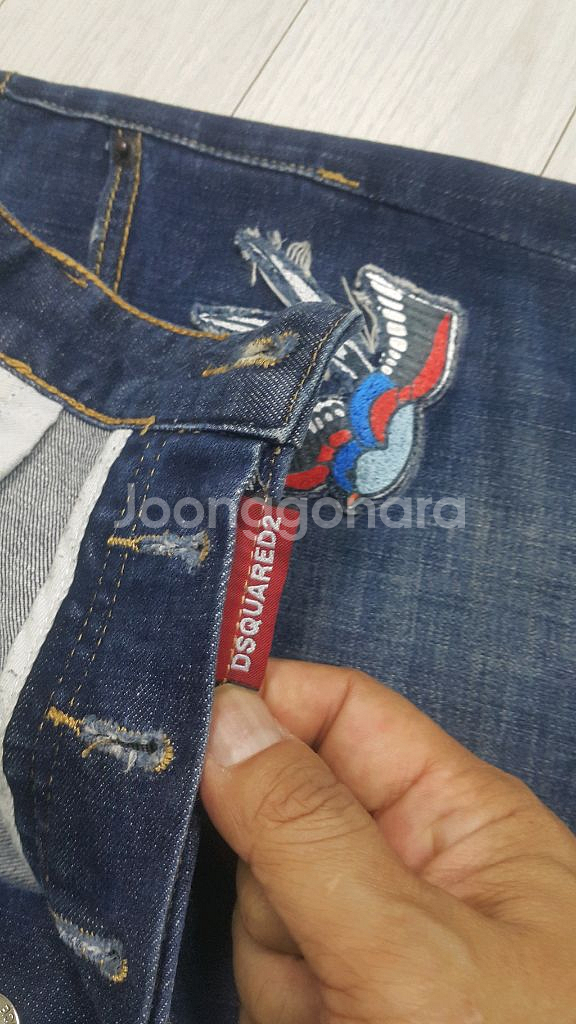 디스퀘어드2 정품(사방스판) 버드패치 바이커진 38인치--4