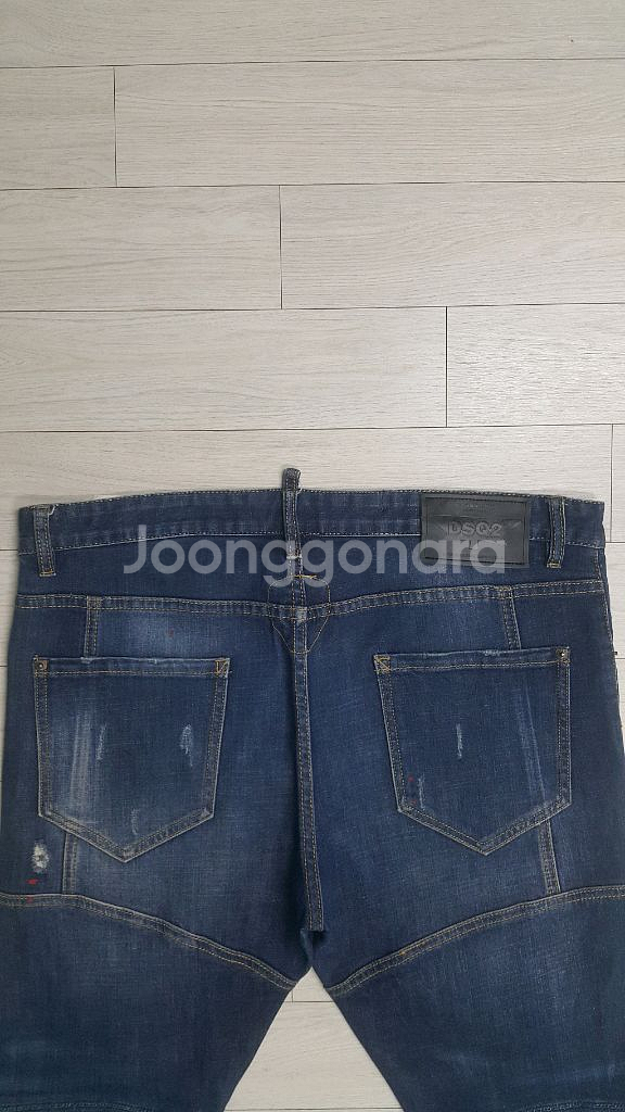디스퀘어드2 정품(사방스판) 버드패치 바이커진 38인치--8