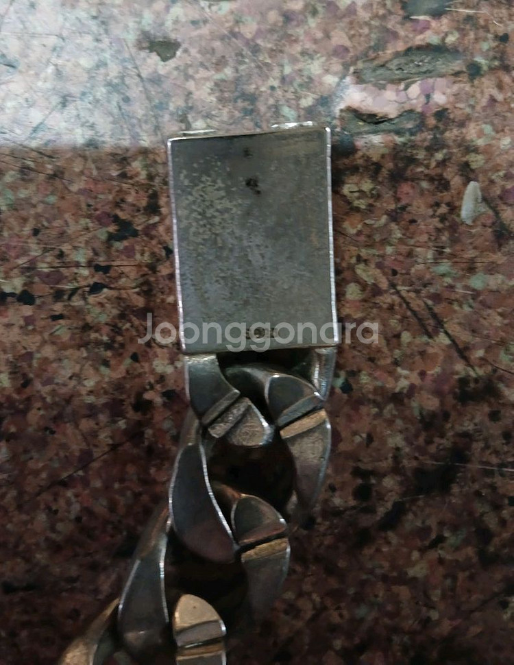남성용 실버톤 S925 체인 팔찌--4