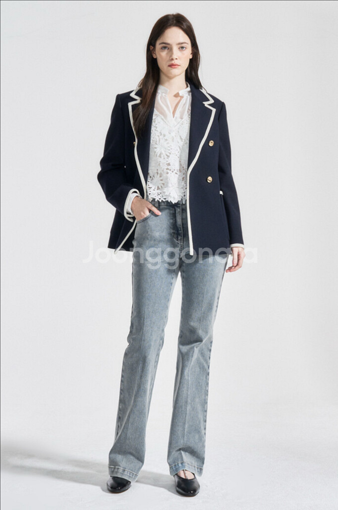 한섬 오브제 워시드 부츠컷 데님 팬츠 - 미착용 새상품--3