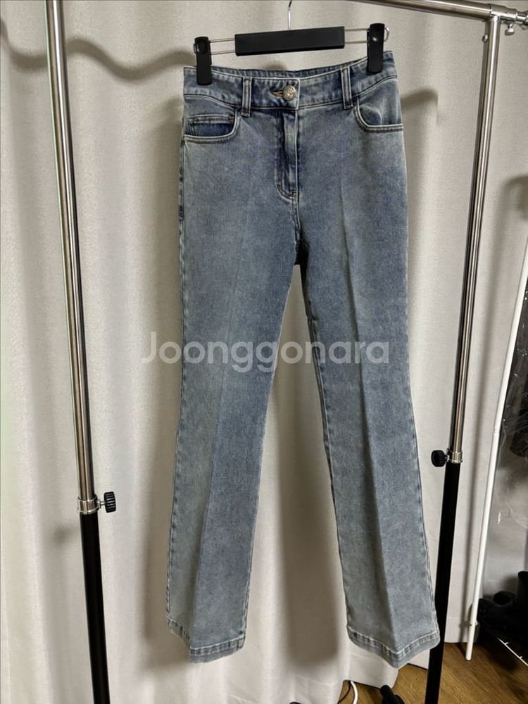 한섬 오브제 워시드 부츠컷 데님 팬츠 - 미착용 새상품--6