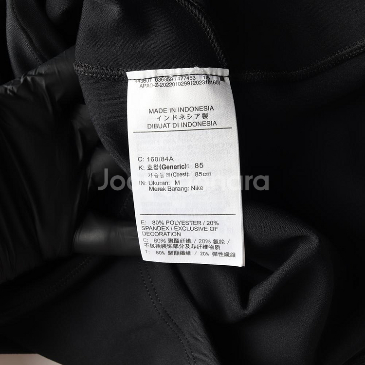 [M]나이키 블랙 드라이핏 반팔 크롭 티셔츠 요가 필라--5