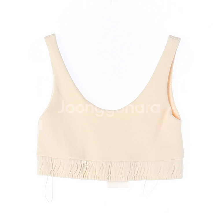 (새상품)[L]자라 크림 밴딩 민소매 브라탑 셋업 나시--0