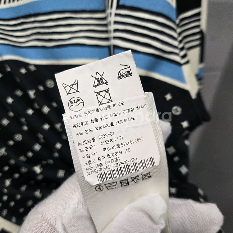 루이비통 LV 모노그램 금장 체인 반팔--4