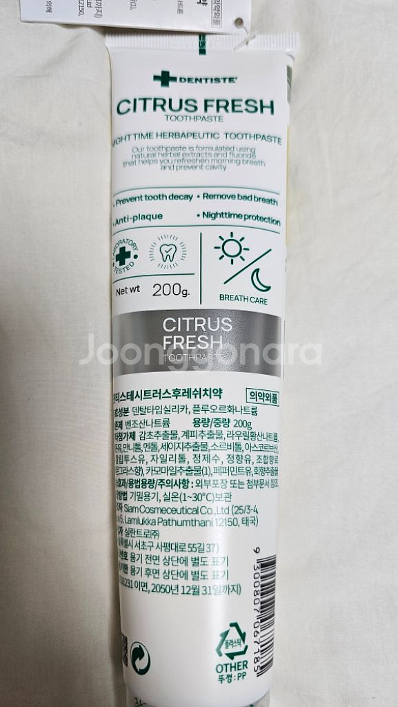 덴티스테 시트러스 후레쉬 치약 200g 입냄새제거 탁월--1