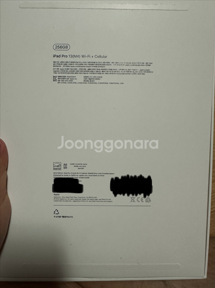 아이패드프로 m4 13인치 256기가 실버 셀룰러--6