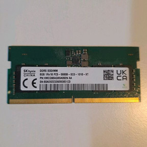 노트북 SK하이닉스 DDR5 8GB 5600 2개 판매