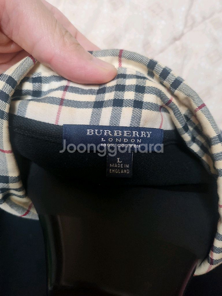 [정품]버버리카라티pk티 남성옷 팝니다!(L size)--3