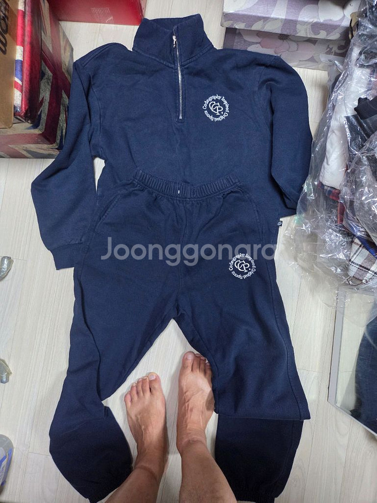 코드그라피 정품 네이비 셋업 100사이즈--0