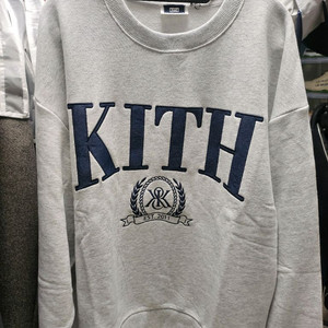 kith 컬리지에이트 넬슨 크루넥 라이트 헤더 그레이