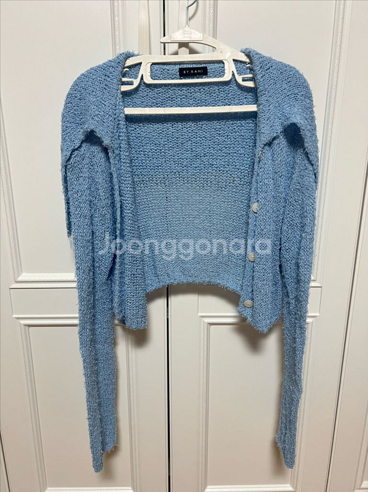 [새상품]보헴 마켓 여름 카라 가디건 블루--1