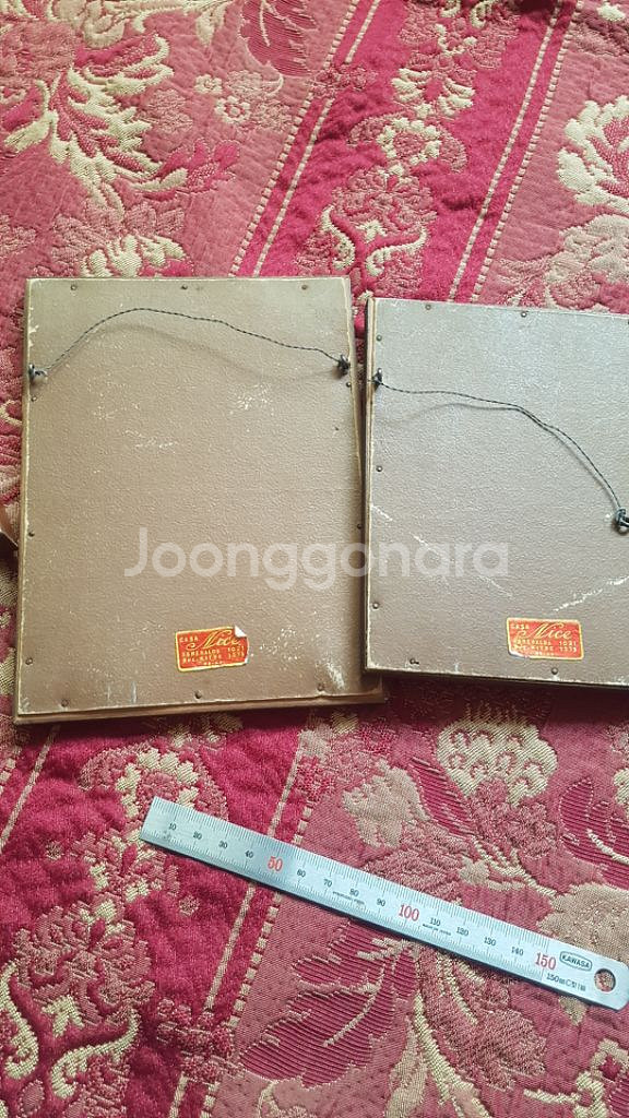 프랑스 앤틱 핸드메이드 니들 액자 세트--3